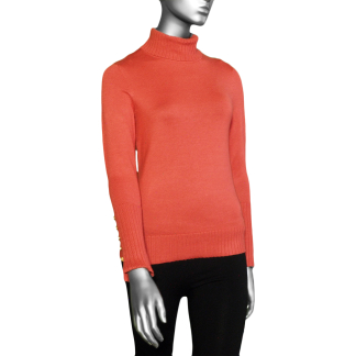 Tribal Turtleneck Sweater- Chili Red . Tribal Style: 1490O-825-2989