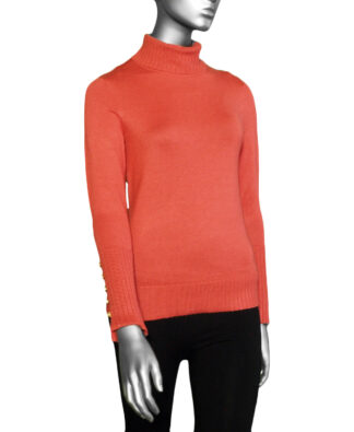 Tribal Turtleneck Sweater- Chili Red . Tribal Style: 1490O-825-2989