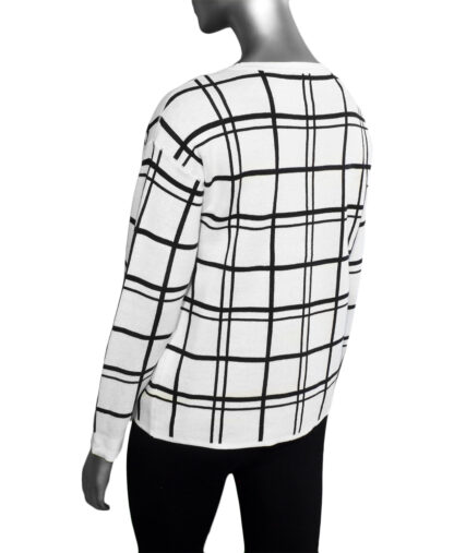 Tribal Crew Reversible Sweater- Cream . Tribal Style: 1597O-576-0026 Back