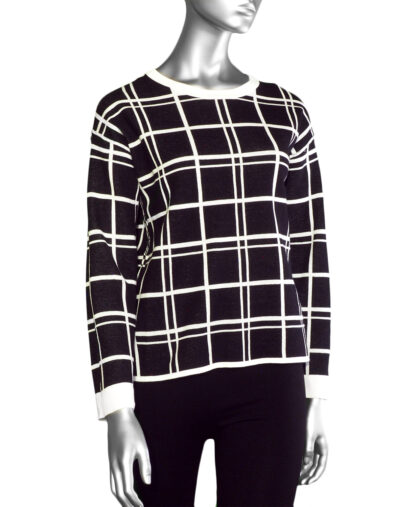 Tribal Crew Reversible Sweater- Cream . Tribal Style: 1597O-576-0026 Reverse it Front