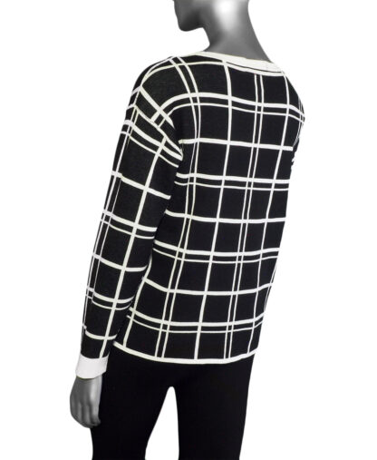 Tribal Crew Reversible Sweater- Cream . Tribal Style: 1597O-576-0026 Reverse it Back