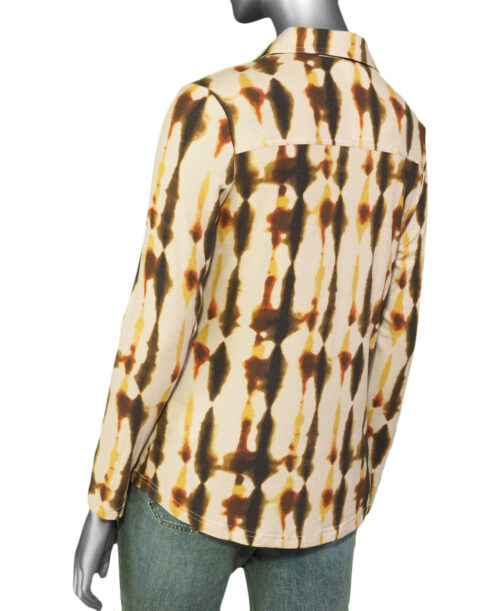 Tribal Button Down Knit Shirt- Chartreuse . Tribal Style: 7747O-4756-0866 Back