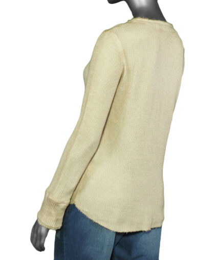 Tribal V-Neck Henley- Bone . Tribal Style: 7962O-4808-2278 Back