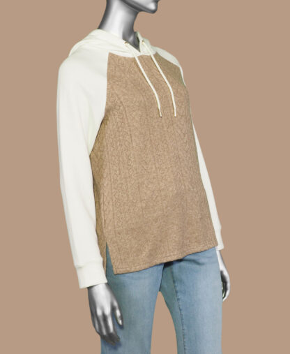Tribal Raglan Hoody- Cinnamon . Tribal Style: 1566O-3841-1917