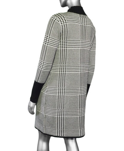 Tribal Mock Neck Sweater Dress- Black Multi . Tribal Style: 7533O-4654-3027 Back
