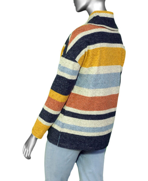 Tribal Cowl Neck Top- Sapphire . Tribal Style: 4784O-3603-0805 Back
