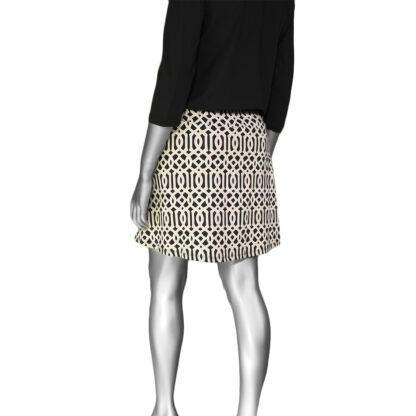 Lulu-B Zip Skort- Black & Khaki - Image 2