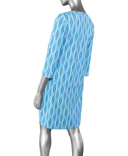 Lulu-B Travel Dress- Purple/Turq/ White/Black . Style: SPX4423P DTBL Back
