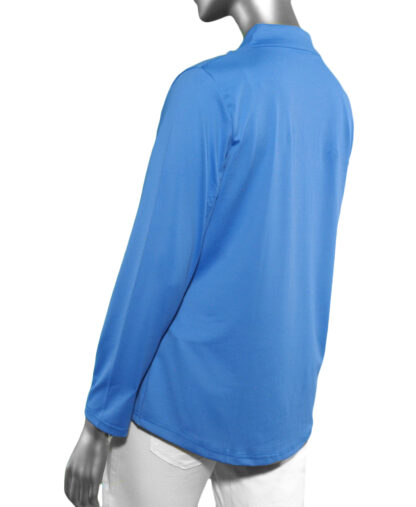 Lulu-B High Neck Zip Pull-Over- Deep Sea . Lulu-B Style: SPX0632S BLU Back