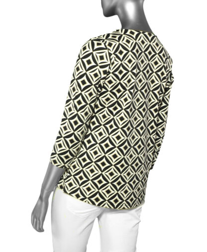 Lulu-B V-Neck Top- Black/Stone/White . Style: SPX0471P GBSW Back