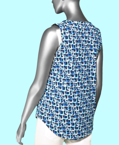 Lulu-B Keyhole Top- Multi Blue .  Style: SPX0612P MZBL Back