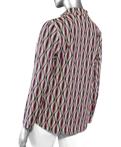 Lulu-B High Neck Zip Pull-Over- Black & Pink . Lulu-B Style: SPX0632P DTNU Back