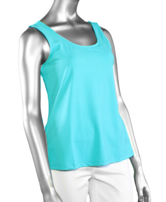 Lulu B Womens Shirt Turquoise Linen Sleeveless Collared Button Front Top Sz  S