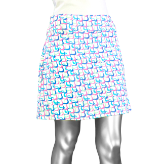 Lulu-B Zip Skort- Multi White .  Style: SPX3148P MZMU