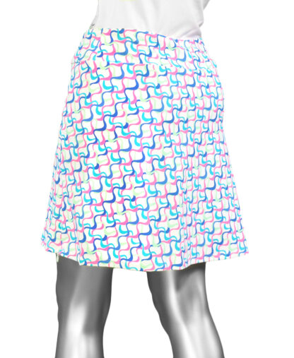 Lulu-B Zip Skort- Multi White .  Style: SPX3148P MZMU Rear