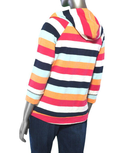 Tribal 3/4 Sleeve Raglan Hoodie- Raspberry . Tribal Style: 1642O-3241-0111 Back
