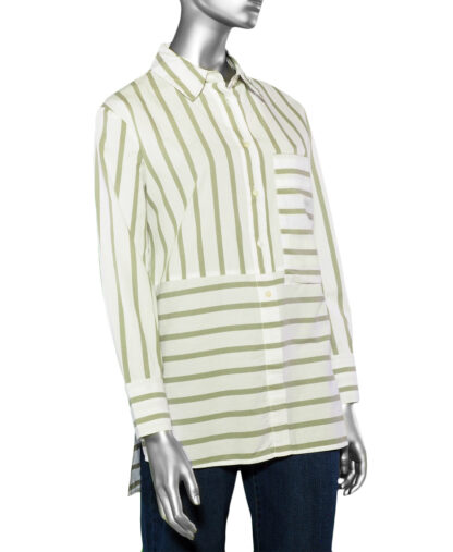 Tribal Button Front Shirt- Dried Sage . Tribal Style: 1832O-3747-3049