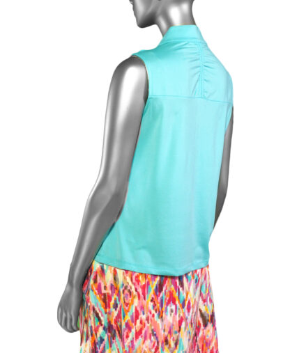 Tribal Sport Zip Mock Top- Laguna . Tribal Style: 1791O-3506-1762 Back