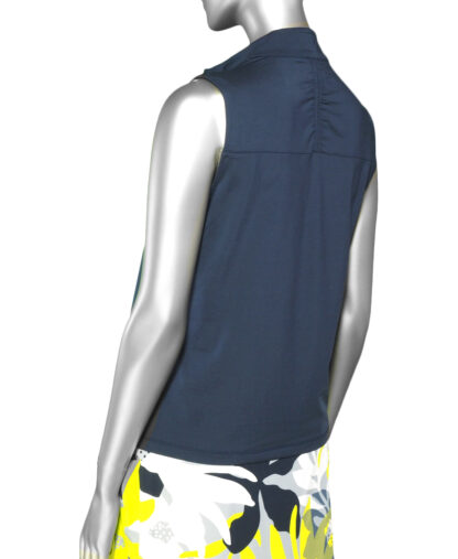 Tribal Sport Zip Mock Top- Jet Blue . Tribal Style: 1791O-3506-3068 Back