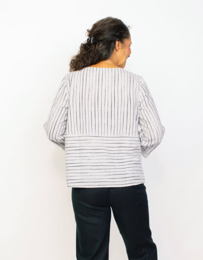 Habitat Easy Linen Bamboo Pocket Pullover- Gull . Habitat Style: 42520 Gull Back