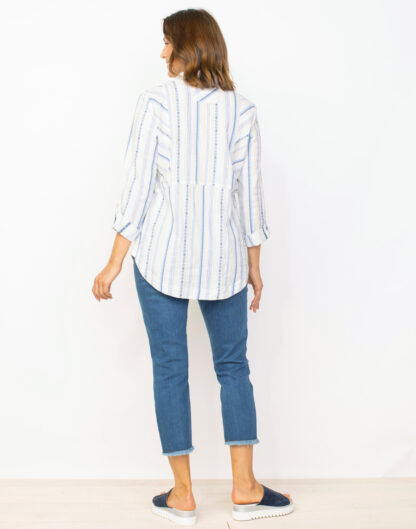 Habitat Coastal Boho Boyfriend Tunic- White . Habitat Style: 46743 WHT Rear