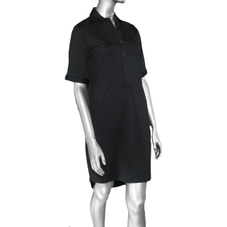 Lulu-B Collar Button Down Dress- Black . Style: SPX4558 Black