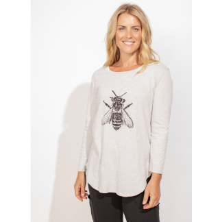 Escape Hi-Lo Bee Tee Shirt- Dune . Escape Style: 44404 DUN