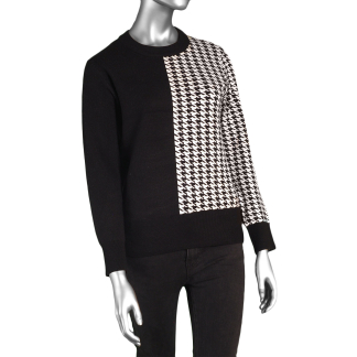 Liverpool Crew Neck Sweater- Houndstooth . Liverpool Style: LM8D53SK31