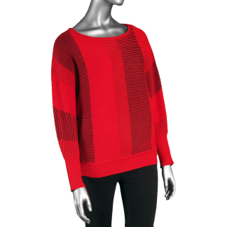 Liverpool Boat Neck Dolman Sweater- Tango Red . Liverpool Style: LM8D53SK31