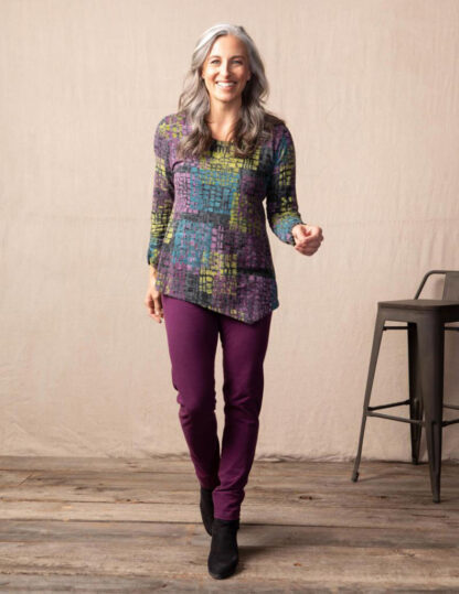 Habitat Cotton Pebble Scoop Neck- Wine