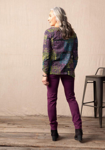 Habitat Cotton Pebble Scoop Neck- Wine - Image 2