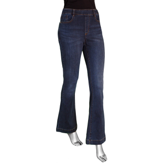 Tribal Audrey Pull on Flare Jeans- Blue Moon . Tribal Style: 5562O-2020-2181