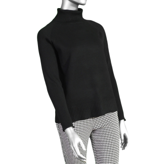 Tribal Turtleneck Sweater- Black . Tribal Style: 1916O-835-0002
