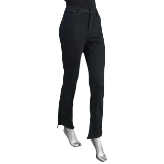 Charlie B Asymmetrical Bootcut Hem Pant- Black . Charlie B Style: C5429RR-618A-001