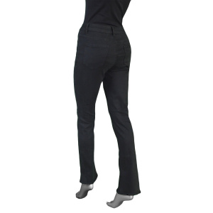 Charlie B Asymmetrical Bootcut Hem Pant- Black . Charlie B Style: C5429RR-618A-001 Rear