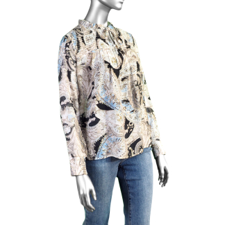 Charlie B Blouse with Frills- Aqua. Charlie B Style: C4548P/953B