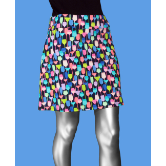 Lulu-B Zip Skort- Wine Glass on Navy