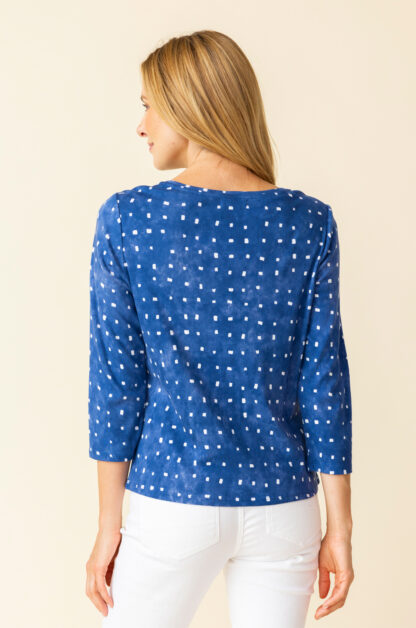 Habitat Cozy Rib Tile Everyday Tee- Indigo . Habitat Style: 16110 Indigo back
