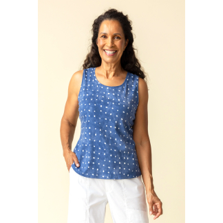 Habitat Cozy Rib Tile Layering Tank- Indigo. Habitat Style: 16117 Indigo