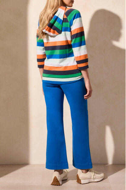 Tribal 3/4 Sleeve Raglan Hoodie- Tangelo . Tribal Style: 1642O-3241-0893 back
