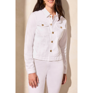 Tribal Button Front Jacket- White . Tribal Style: 2019O-2020W-0001