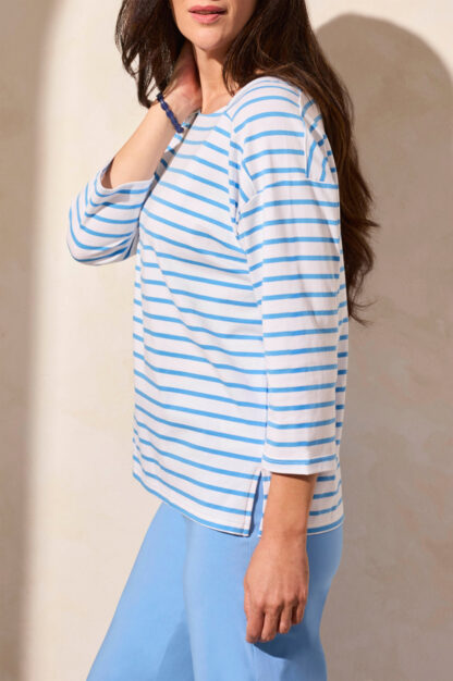 Tribal Boat Neck Top- Deep Sea . Tribal Style: 2088O-3547-2130 Side