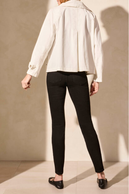 Tribal Button Front Coat- White . Tribal Style: 2179O-8174-0001 back