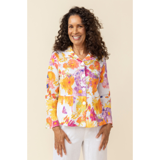 Habitat Crinkle Cotton Flounce Jacket- Multi . Habitat Style: 41245 Multi