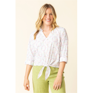 Habitat Full Circle Tie Front Shirt- White . Habitat Style: 47754 White