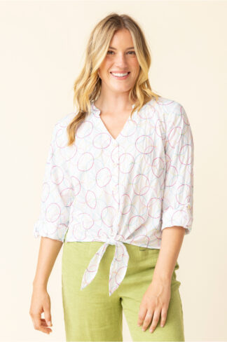 Habitat Full Circle Tie Front Shirt- White . Habitat Style: 47754 White