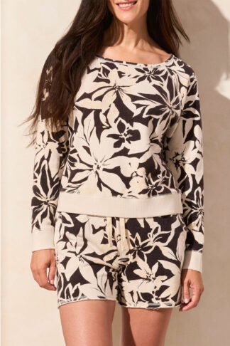 Tribal Boat Neck Top- Coco Milk . Tribal Style: 5371O-4929-3168