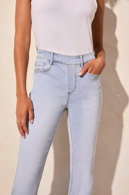 Tribal Audrey Pull-On Flare Jean- Lt Surf . Tribal Style: 5562O-2020-1945