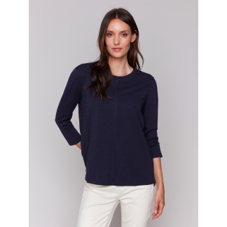 Charlie B- Organic Cotton Tee- Navy . Charlie B Style: C1293ZPK-463B-117