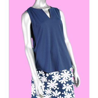 Lulu-B Key Hole Top- Navy. Style: SPX0612S NVY